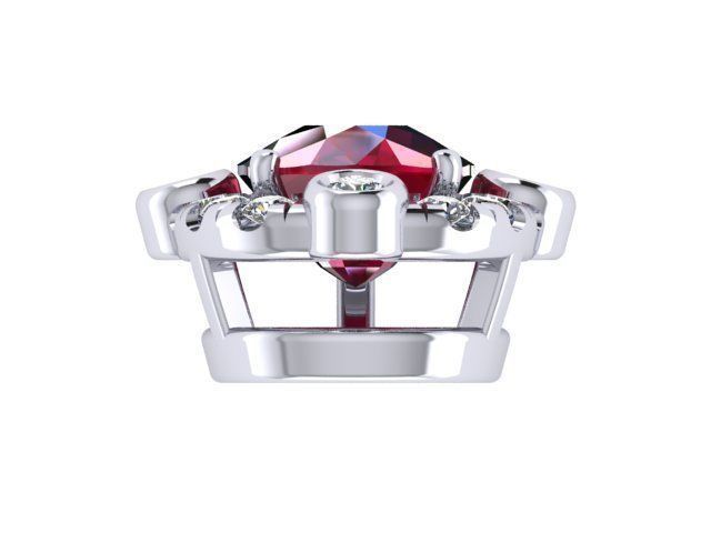 Ruby Pendant  3D print model_5