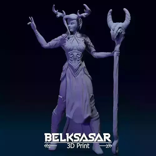 Fantasy Female Druid 3D print model
