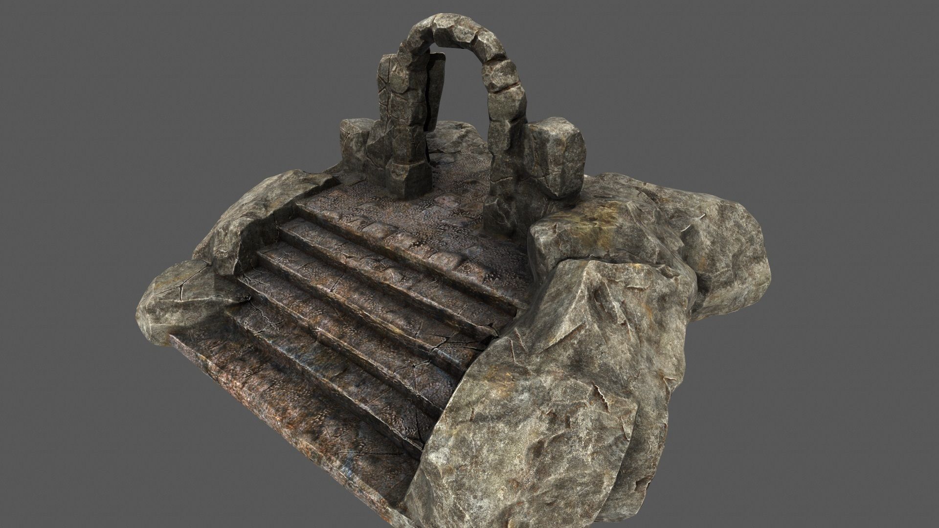Gate rock 3D model_8