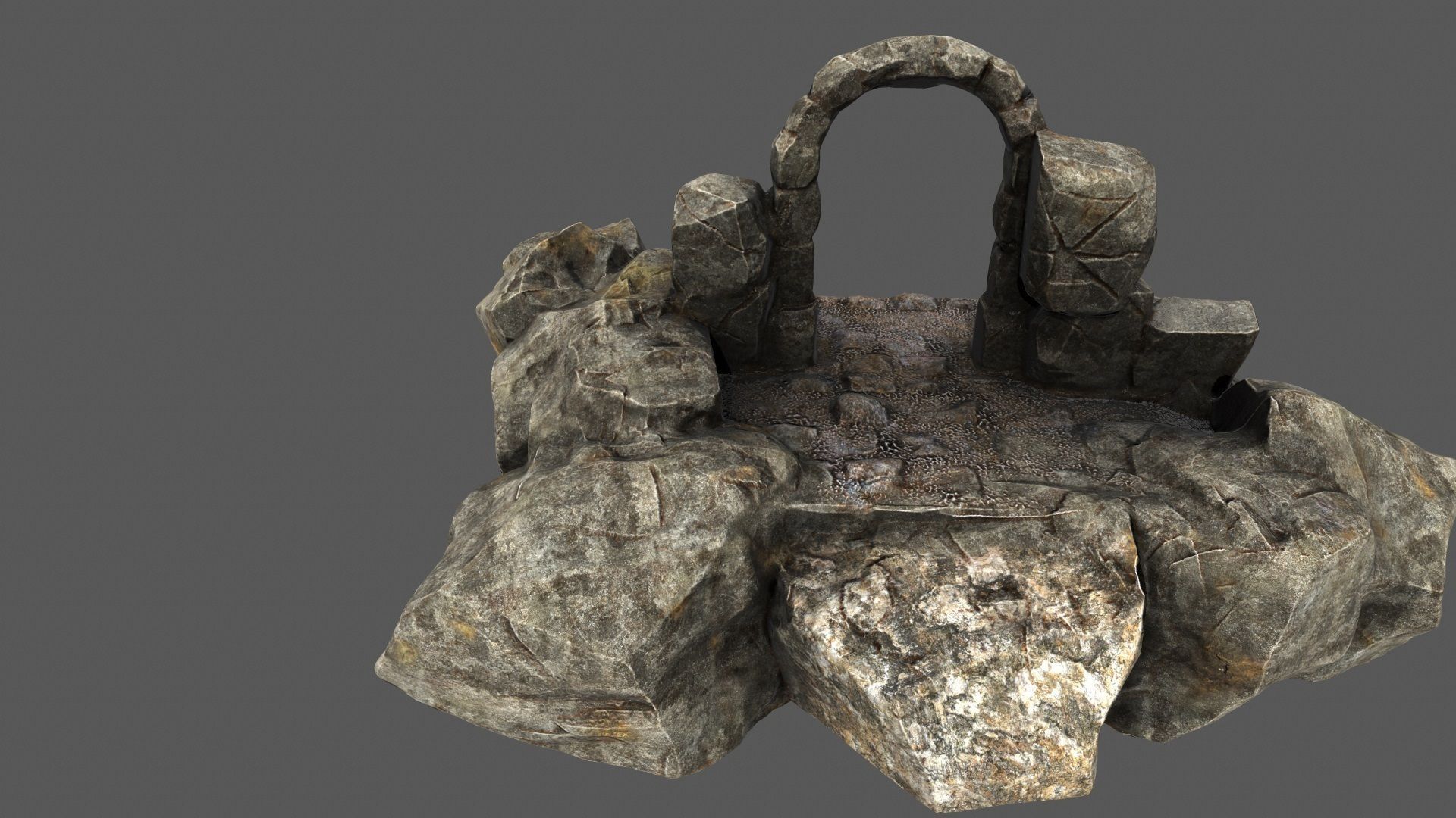 Gate rock 3D model_15