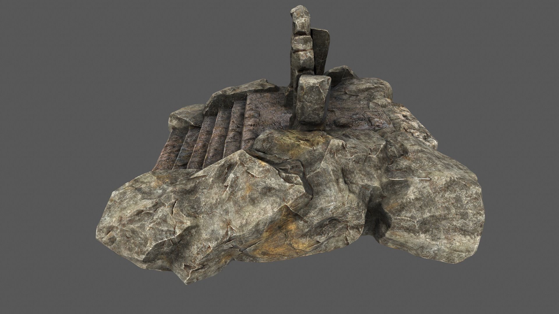 Gate rock 3D model_12