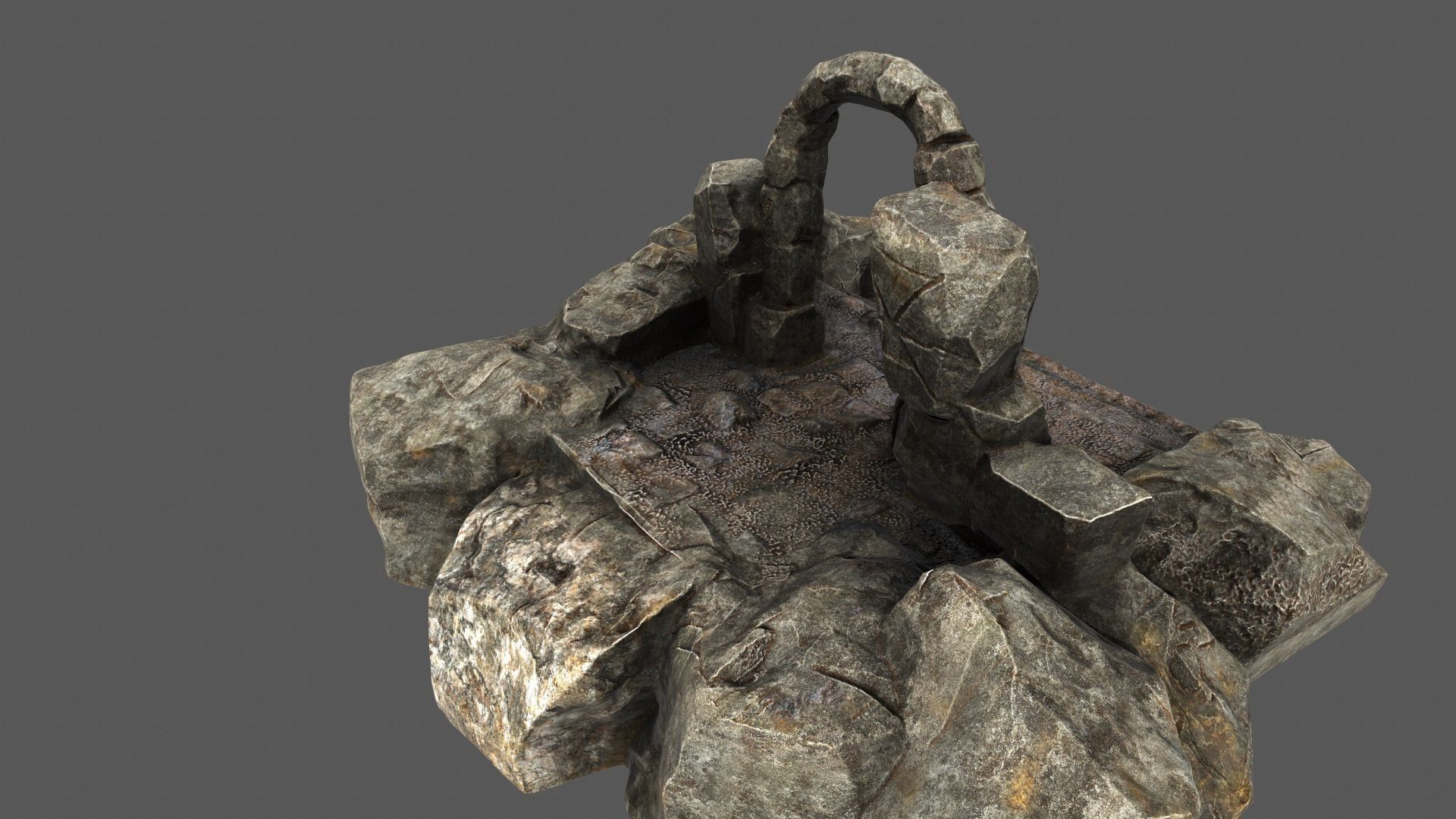 Gate rock 3D model_18