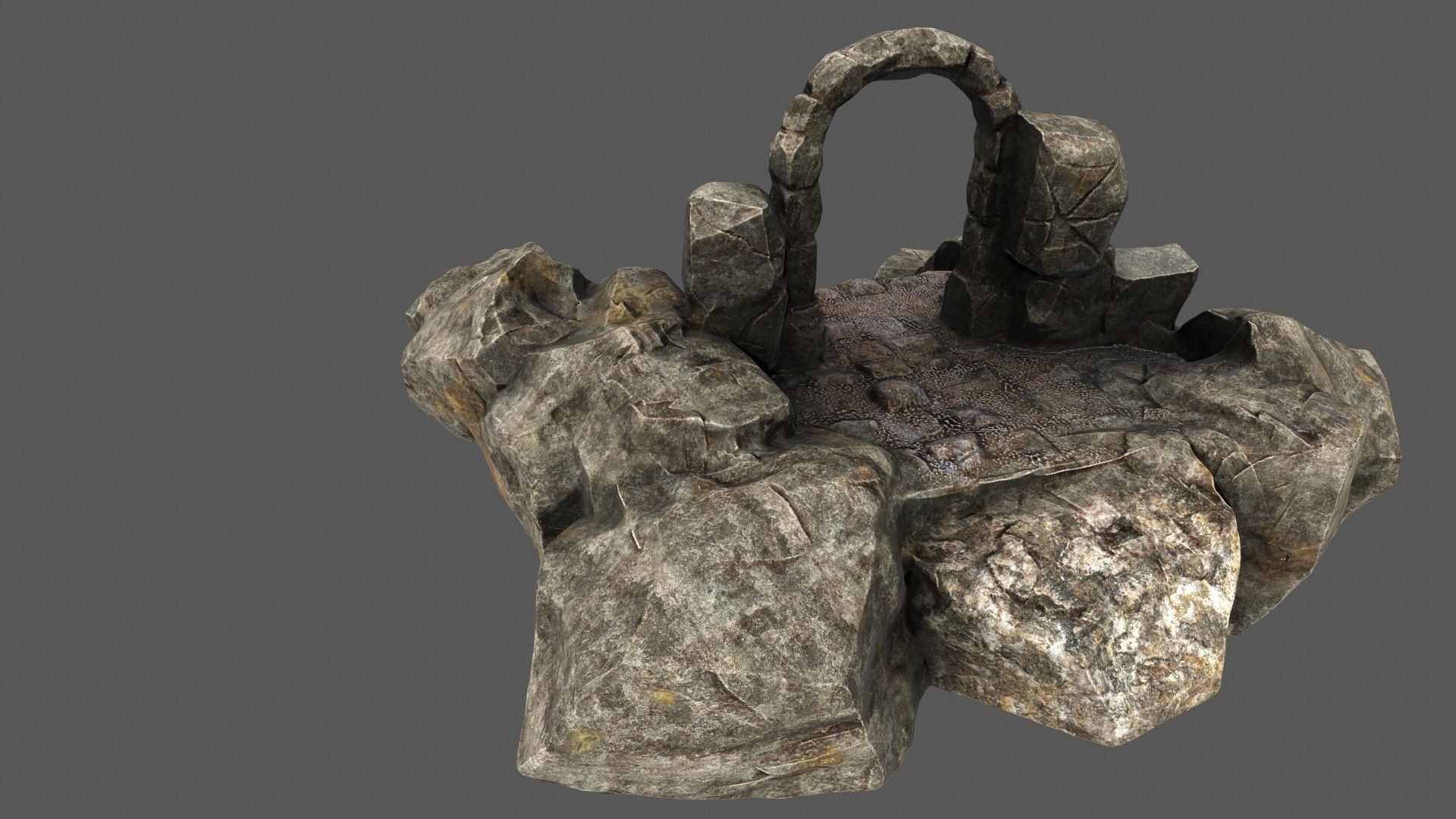 Gate rock 3D model_16