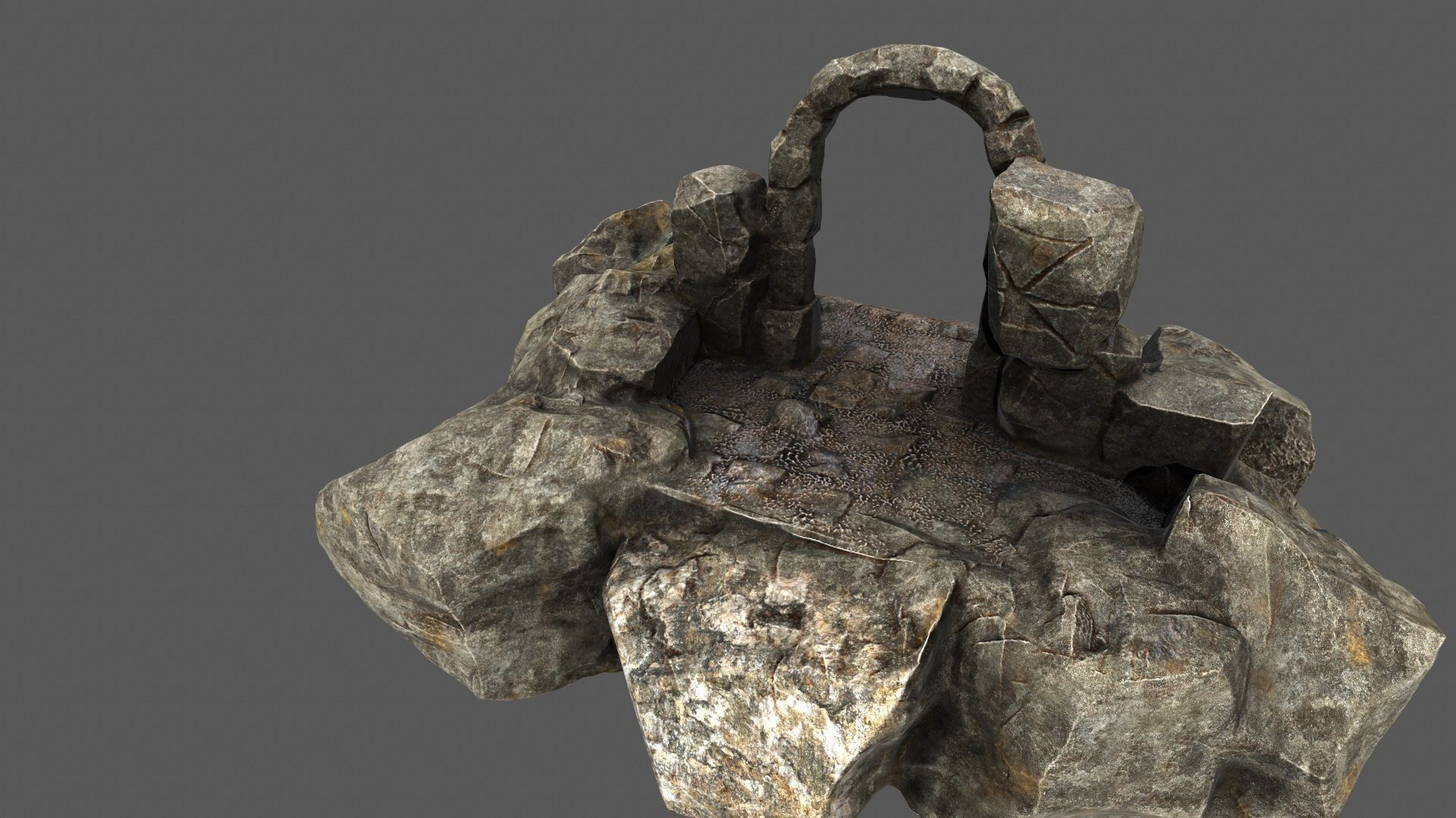 Gate rock 3D model_17