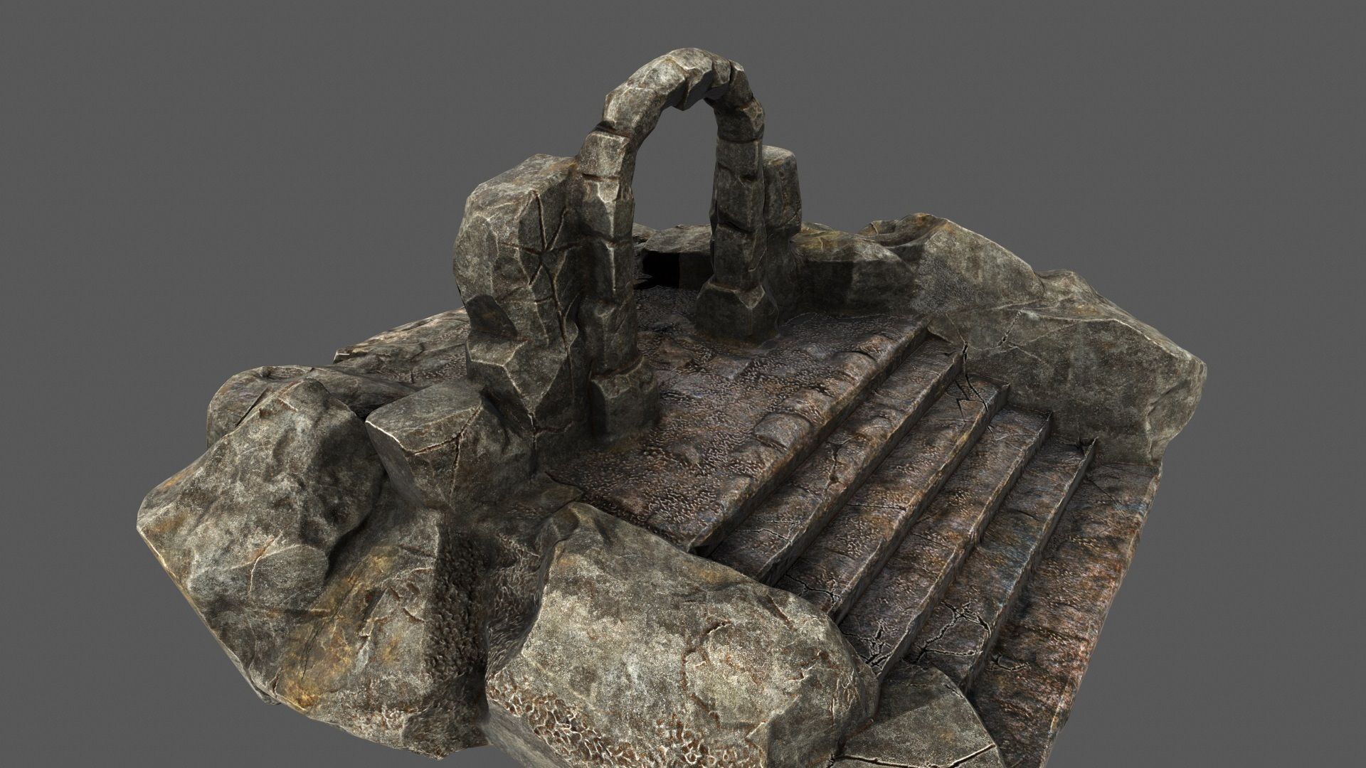 Gate rock 3D model_11