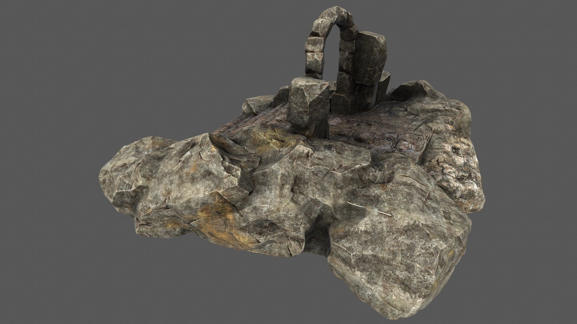 Gate rock 3D model_19