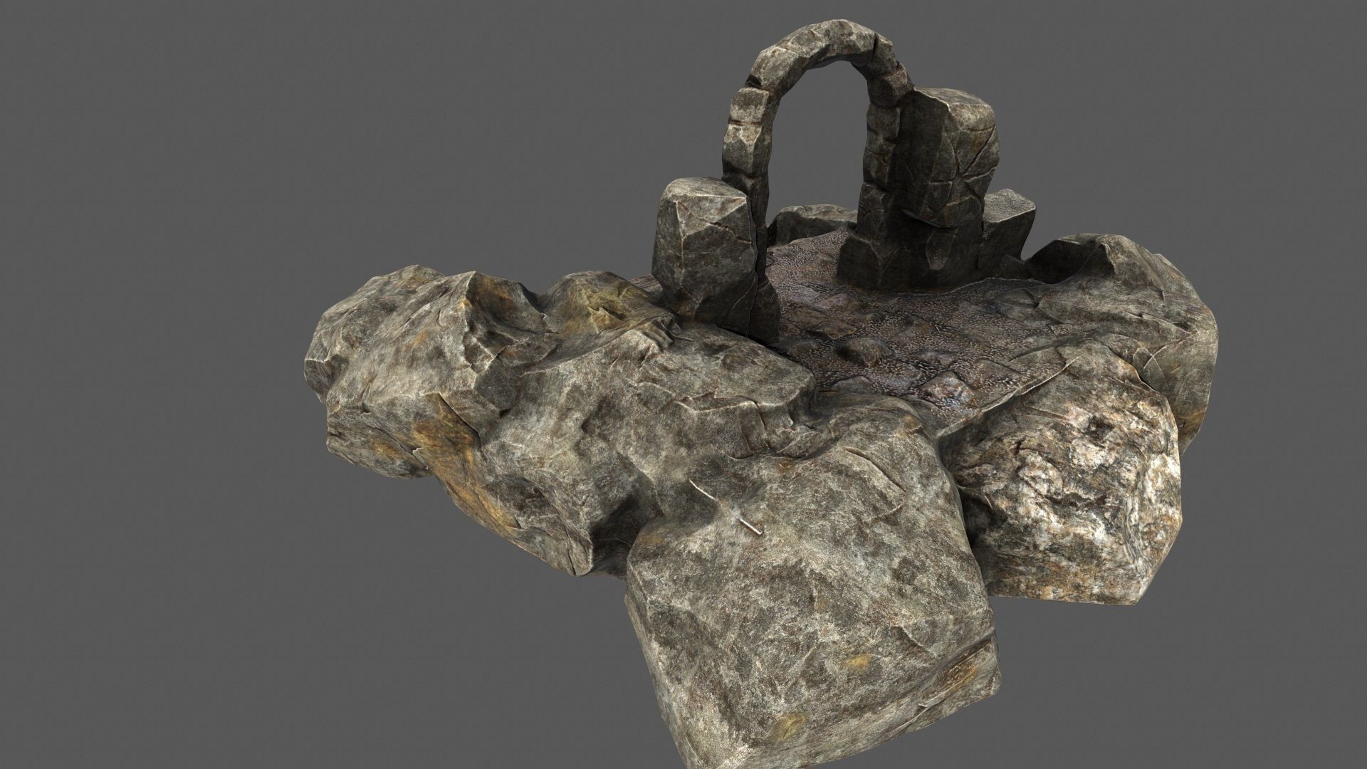 Gate rock 3D model_14