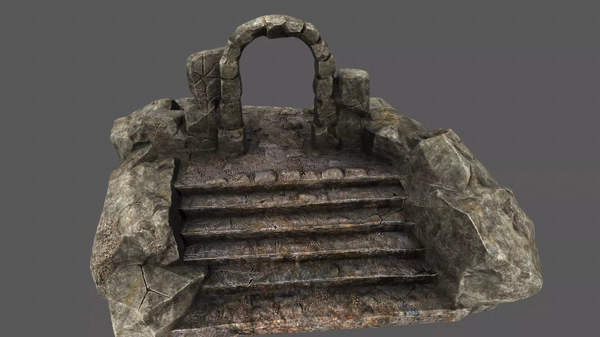 Gate rock 3D model_0