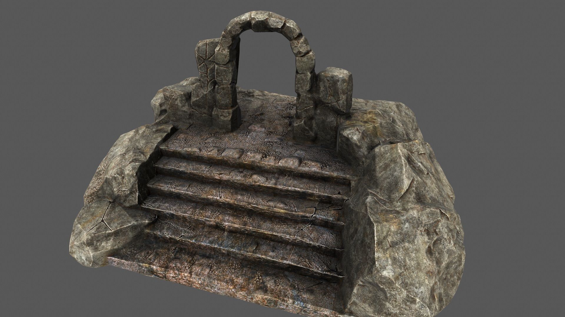 Gate rock 3D model_9