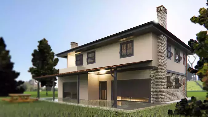 House Design with Landscape and Interior Plan