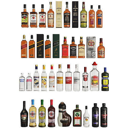 Alcohol bar  3D model