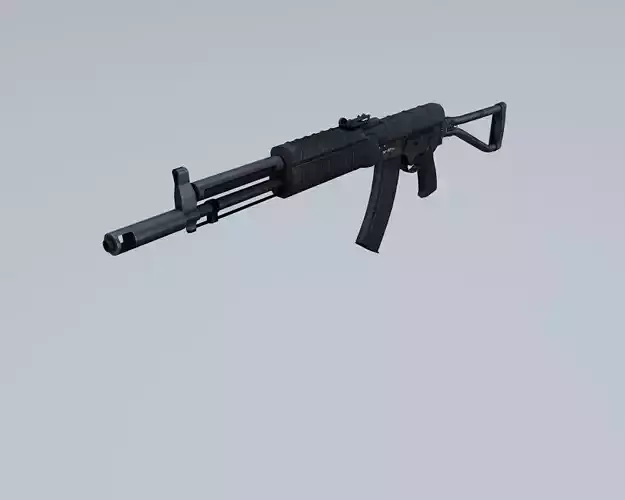 Low poly Gun Ak 47 Low-poly 3D model