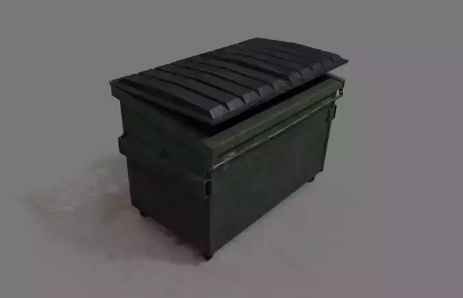 Urban Dumpster Low-poly 3D Model