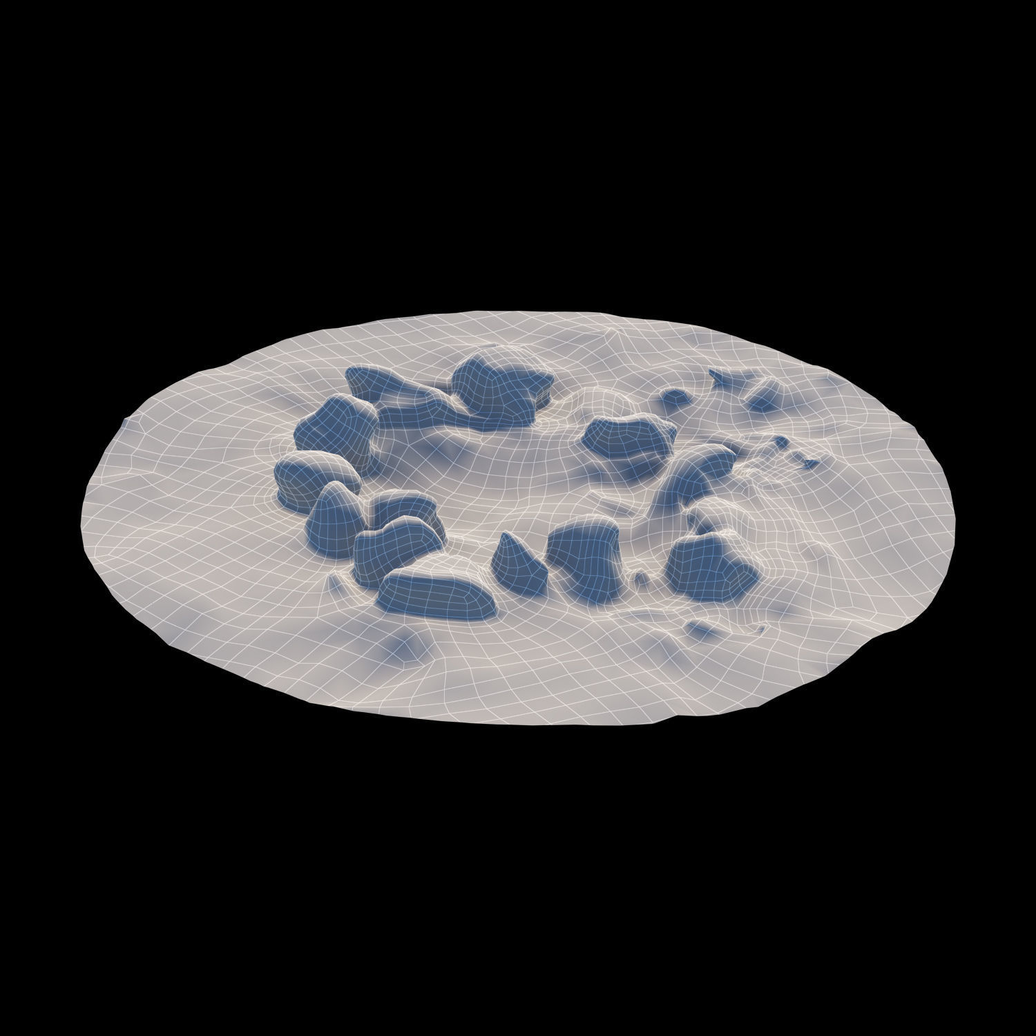 Camp Fire Low-poly 3D model_5