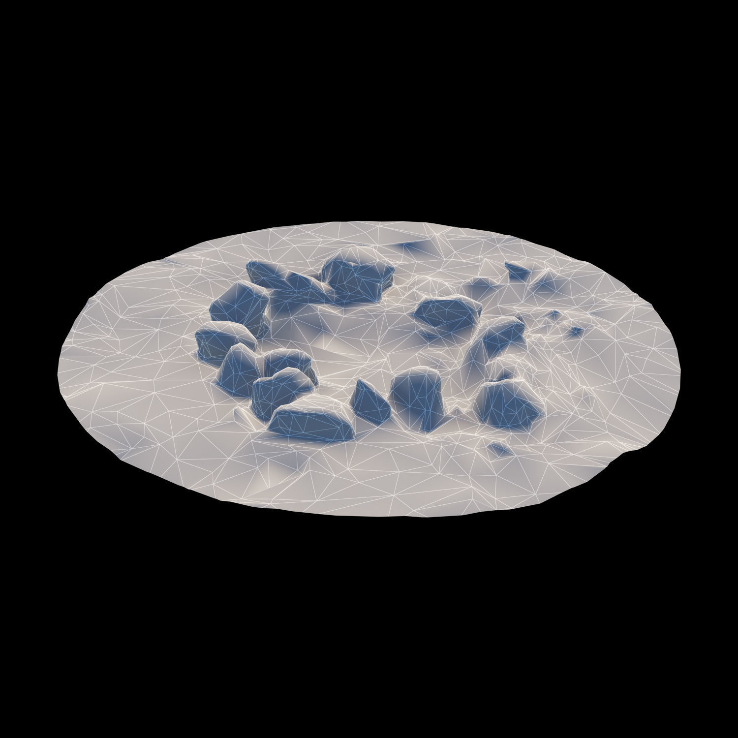 Camp Fire Low-poly 3D model_4