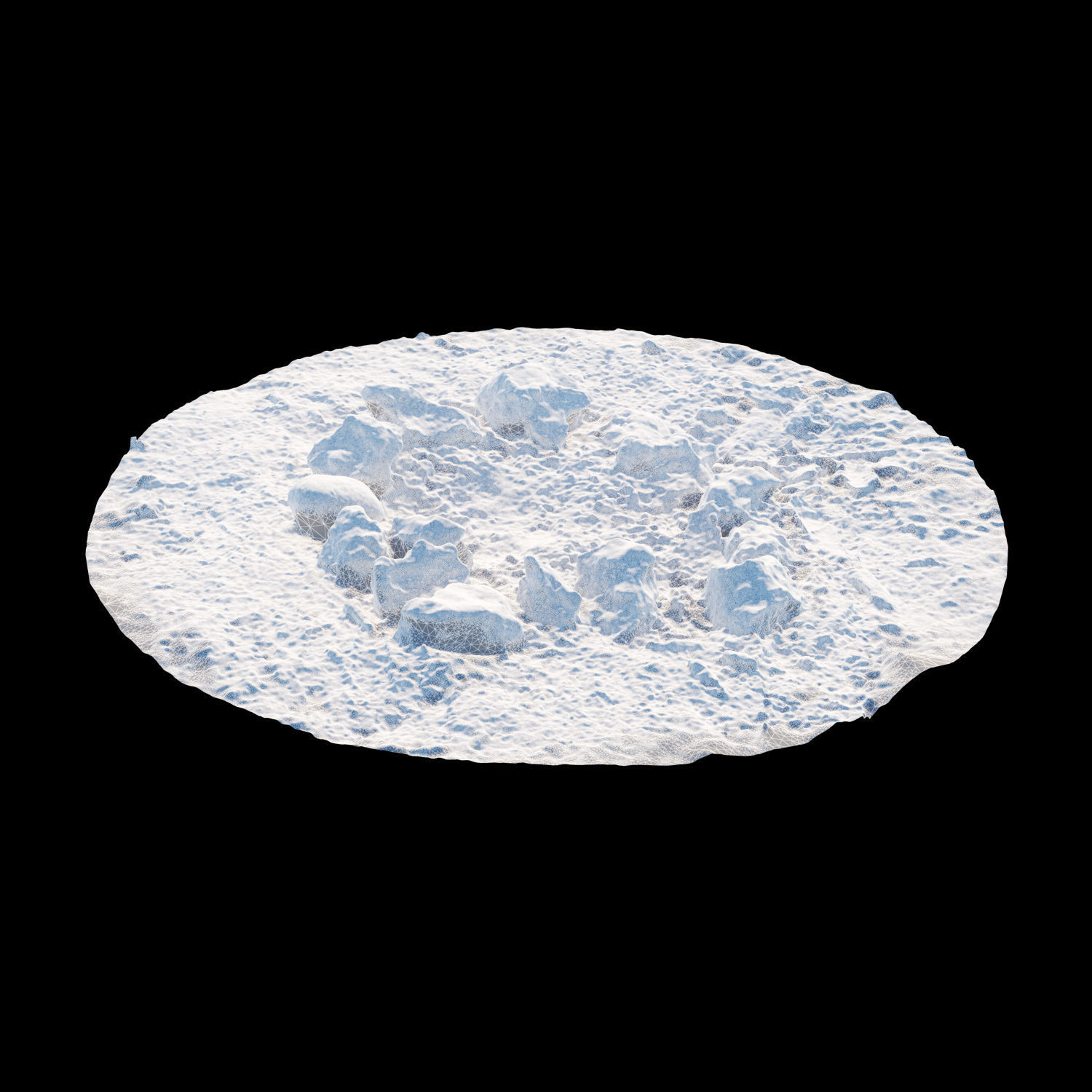 Camp Fire Low-poly 3D model_3