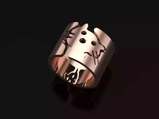 Cat-ring model hello kitty ring in rose gold