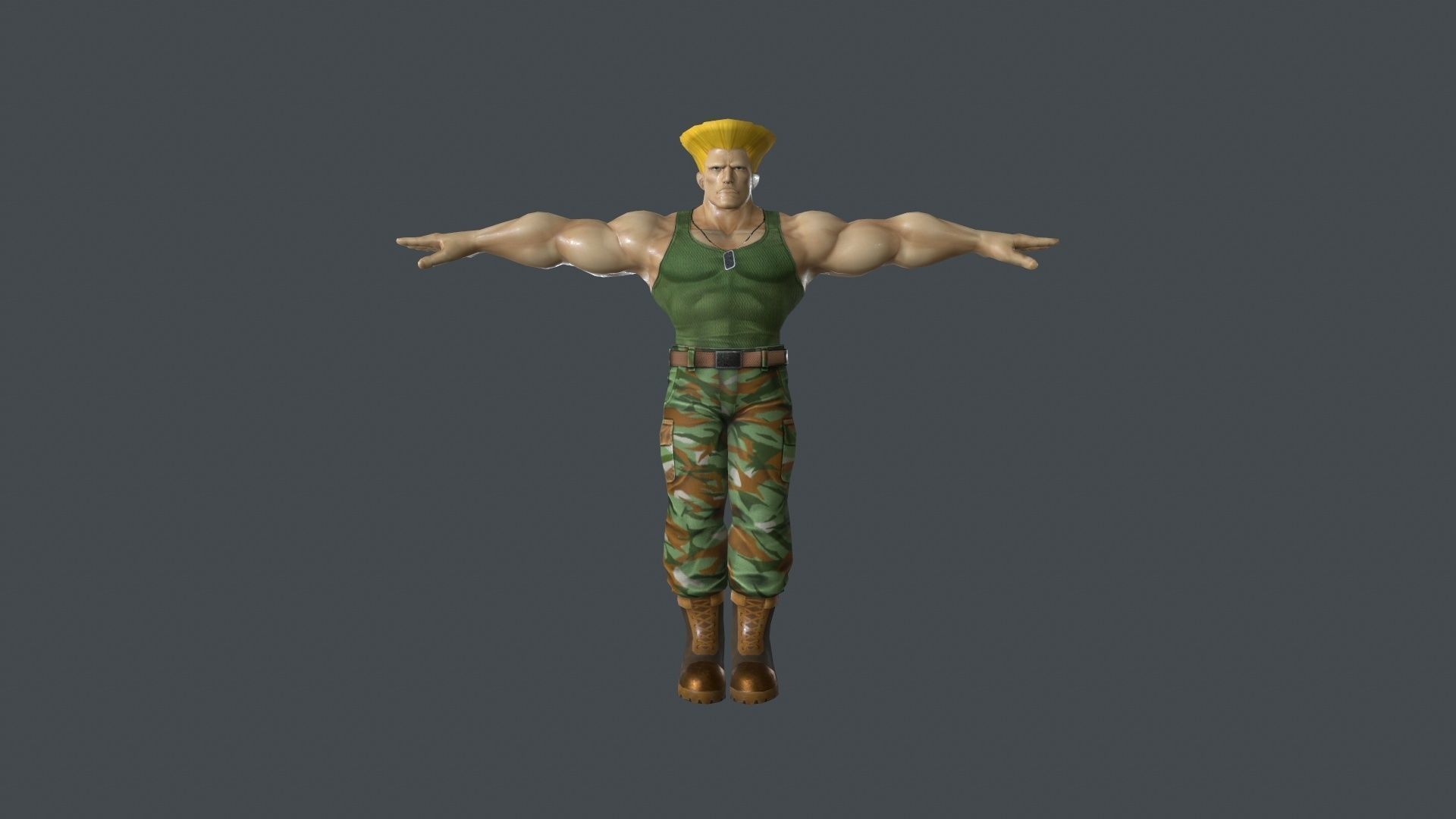 GUIL-001 Guile Low-poly 3D model_2