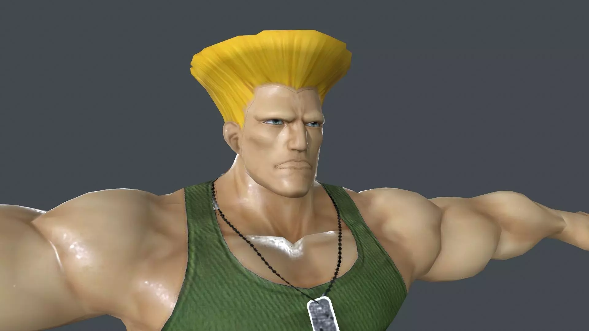 GUIL-001 Guile Low-poly 3D model_0