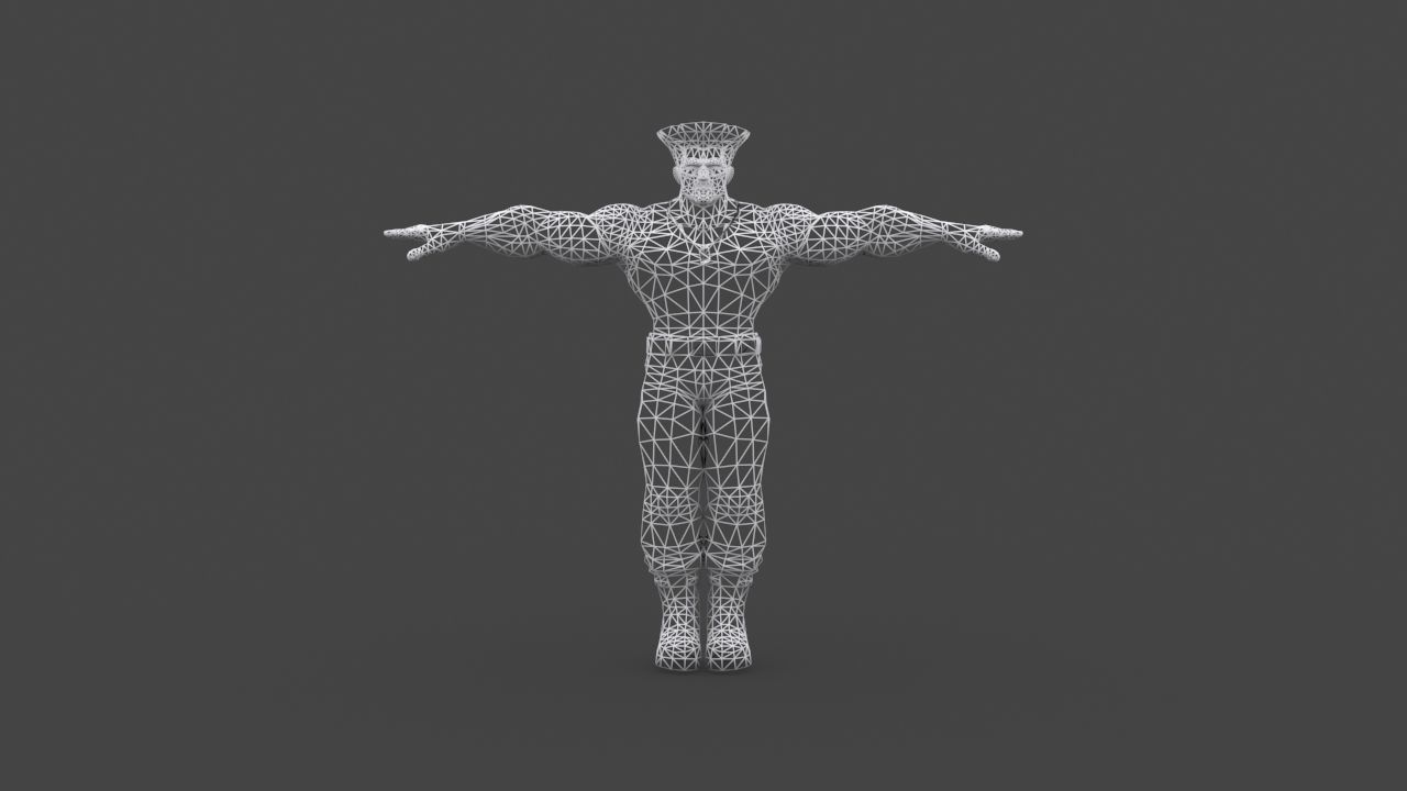 GUIL-001 Guile Low-poly 3D model_5