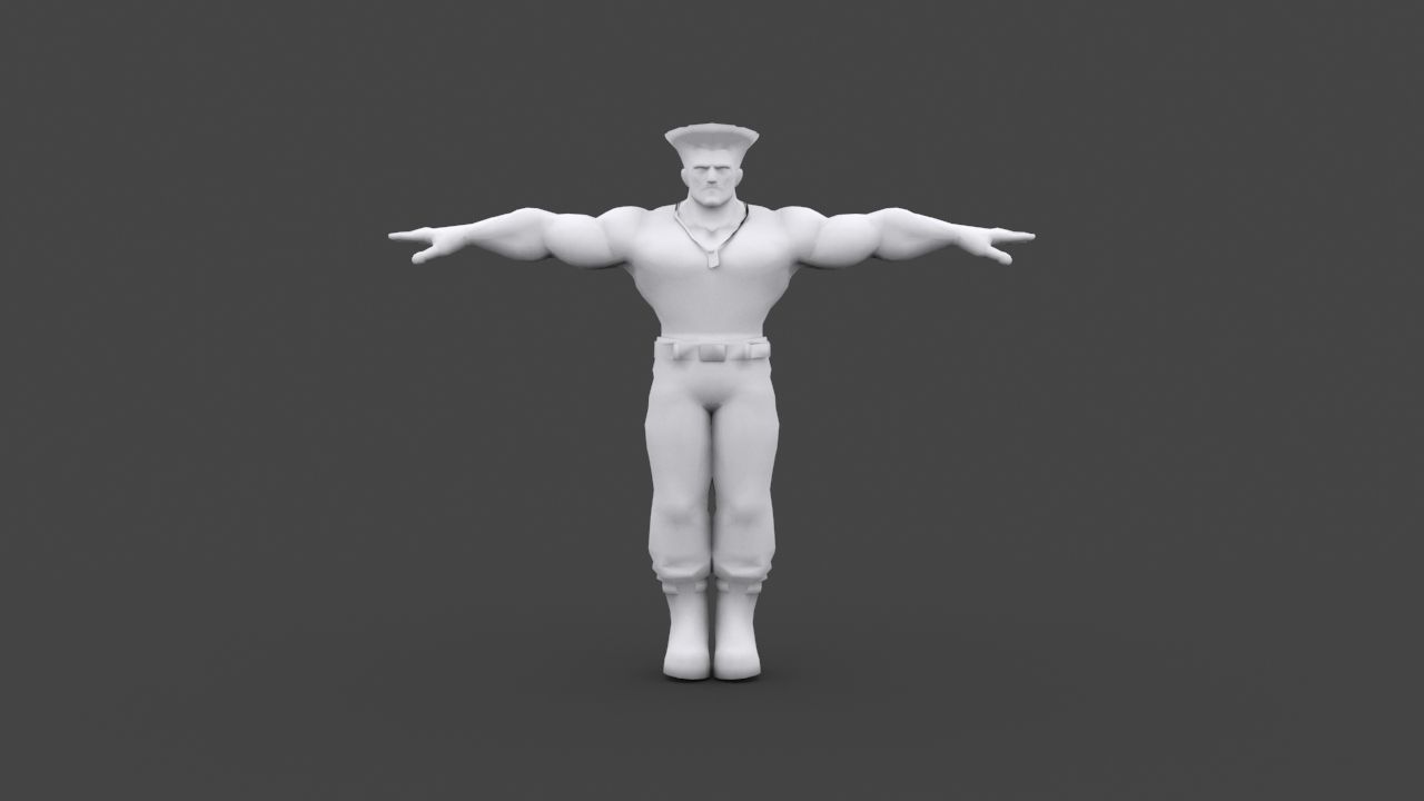 GUIL-001 Guile Low-poly 3D model_4