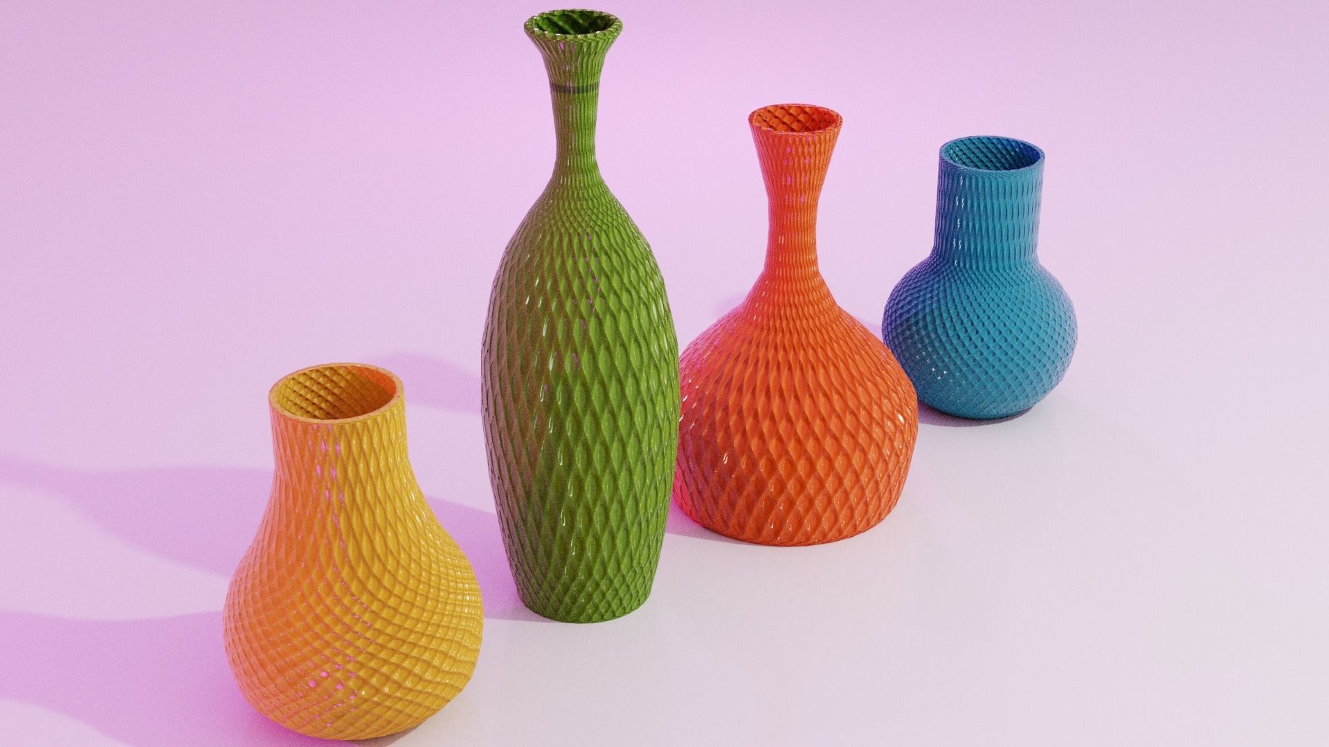 Vases 3D model gameready blender CGTrader
