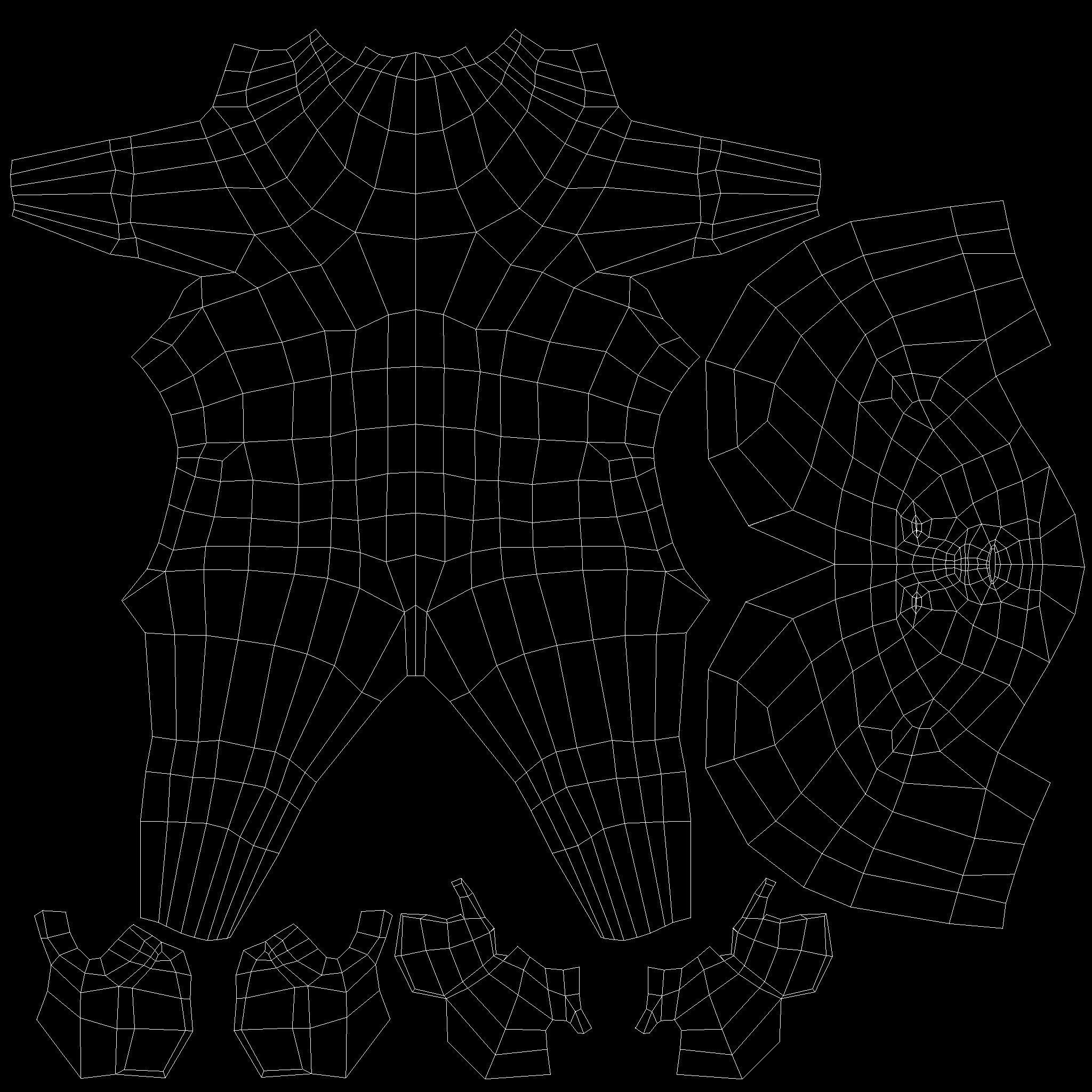 Low-poly Base Mesh  Low-poly 3D model_4