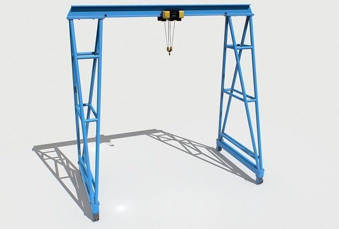 Gantry Crane 4 Low-poly 3D model