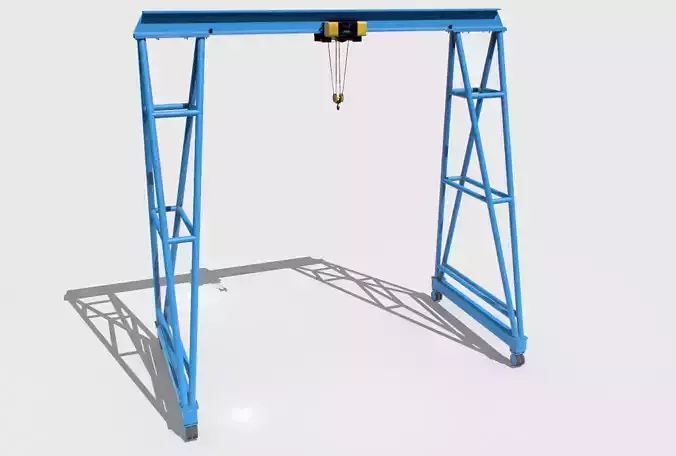 Gantry Crane 4 Low-poly 3D model