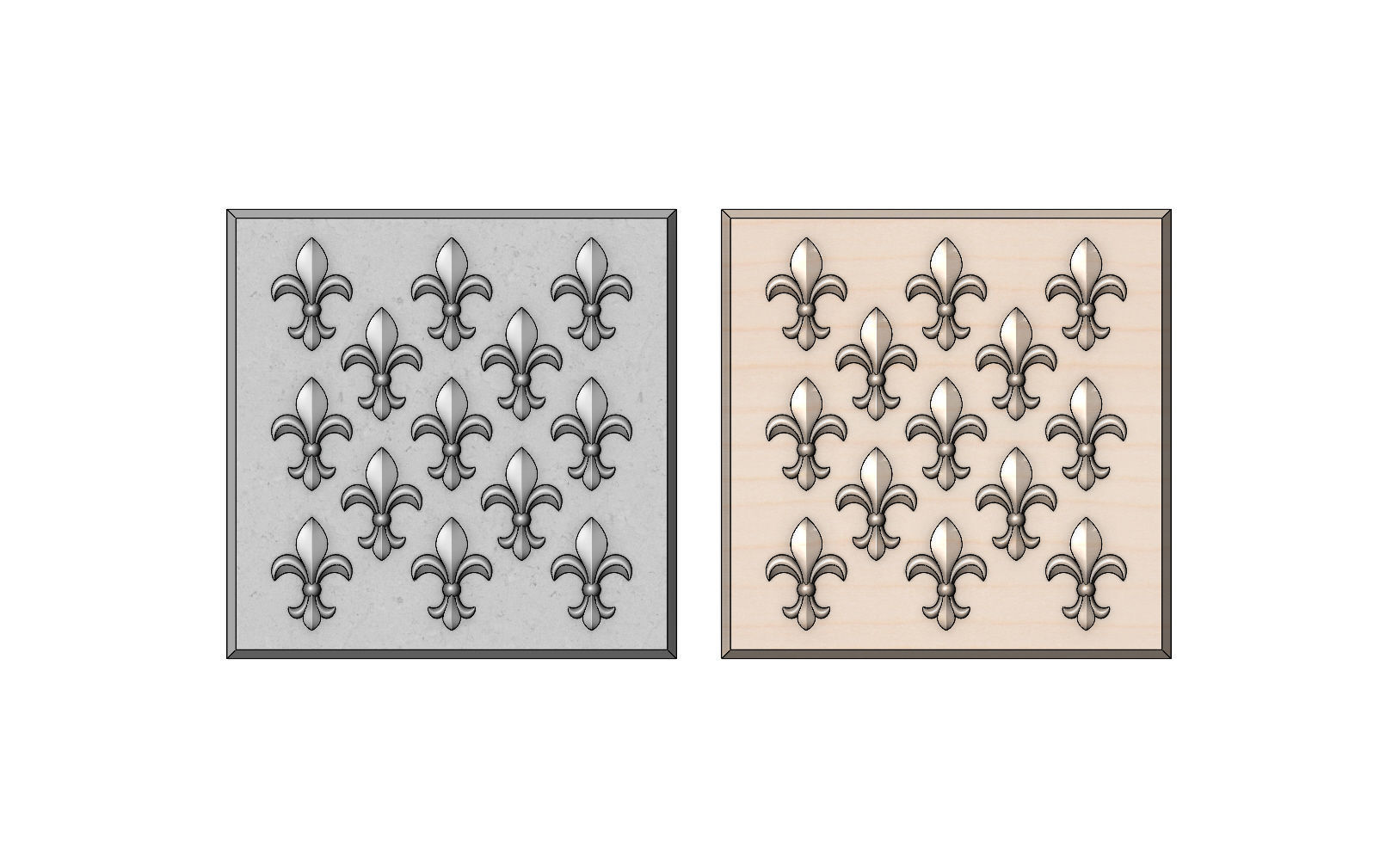 Fleur de lys relief