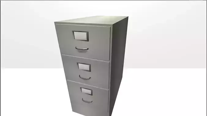 low poly filing cabinet