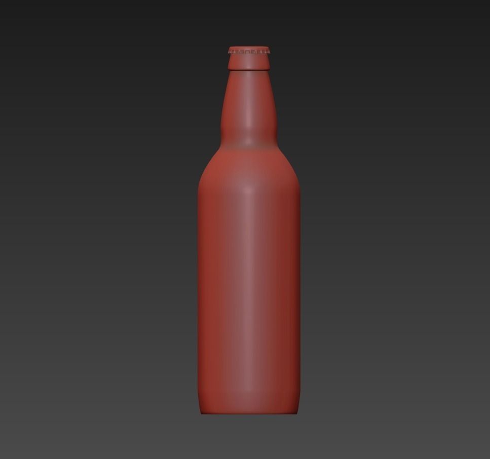 Beer Bottle 3D model_2