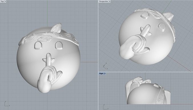 Emoji 2 pendant 3D print model 3D print model