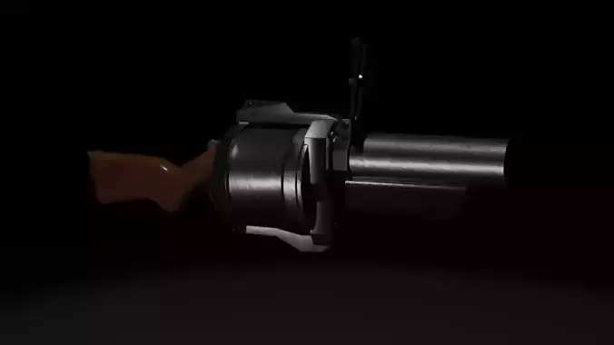 Grey gun pistol game model 