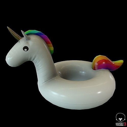 Lowpoly Unicorn Float Low-poly 3D model