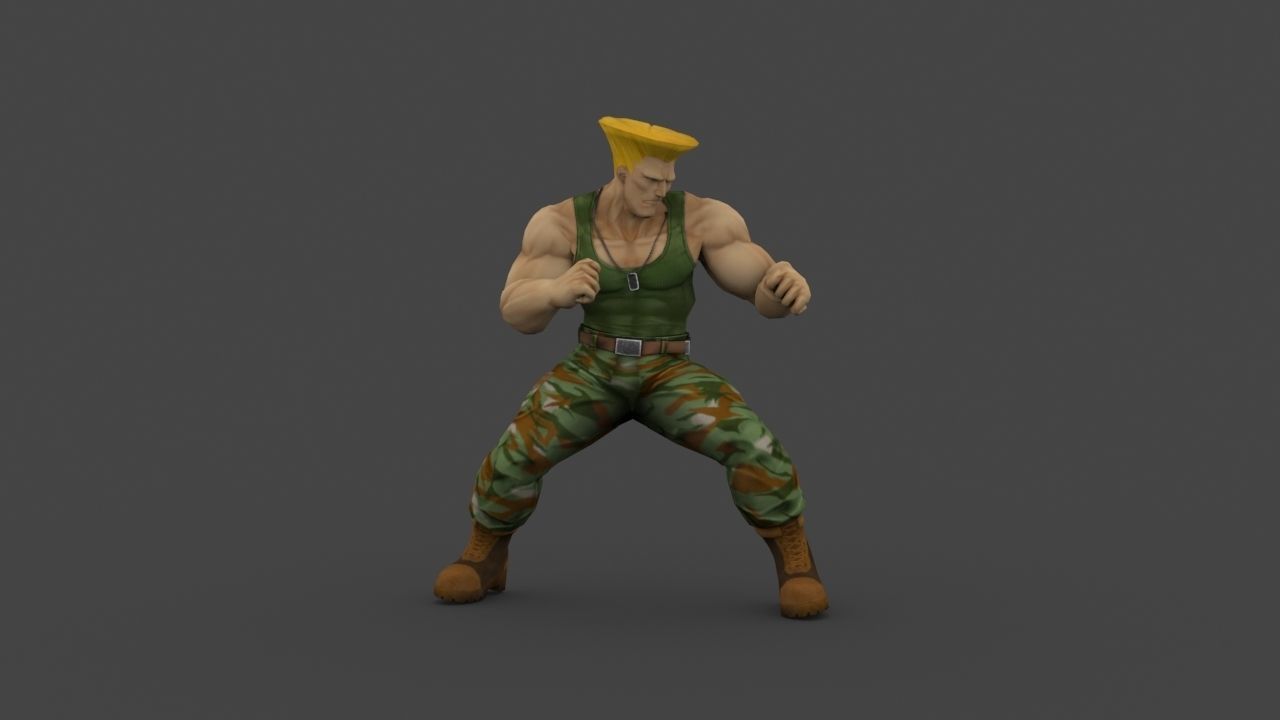 GUIL-002 Idle Fight Low-poly 3D model_3