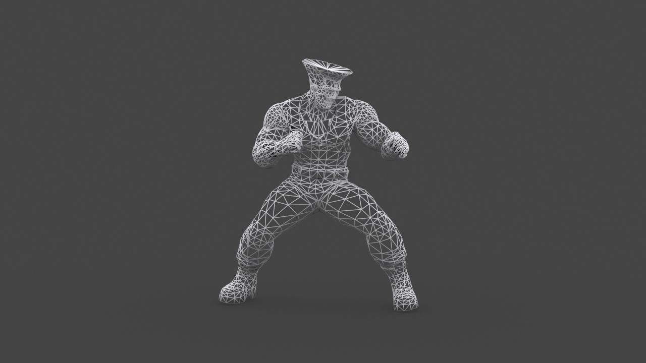 GUIL-002 Idle Fight Low-poly 3D model_5