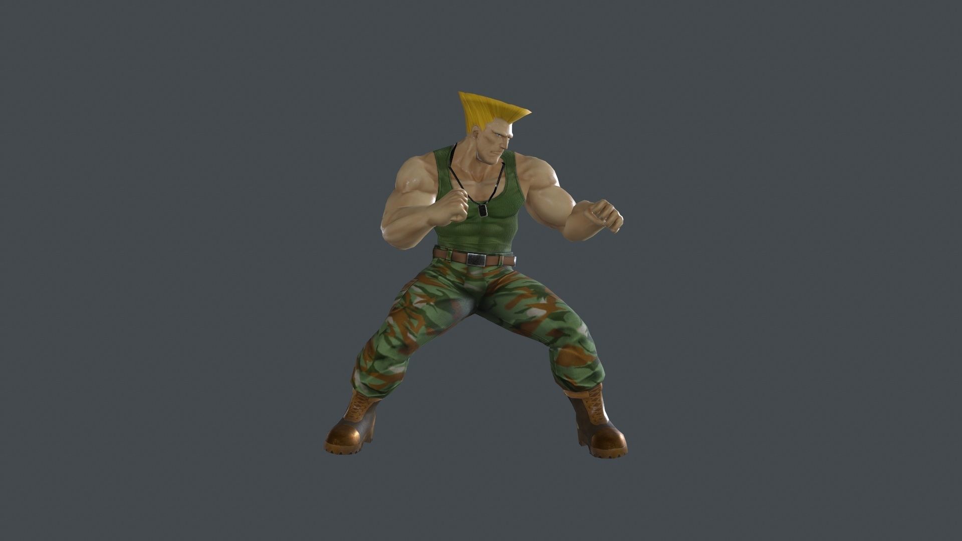 GUIL-002 Idle Fight Low-poly 3D model_2