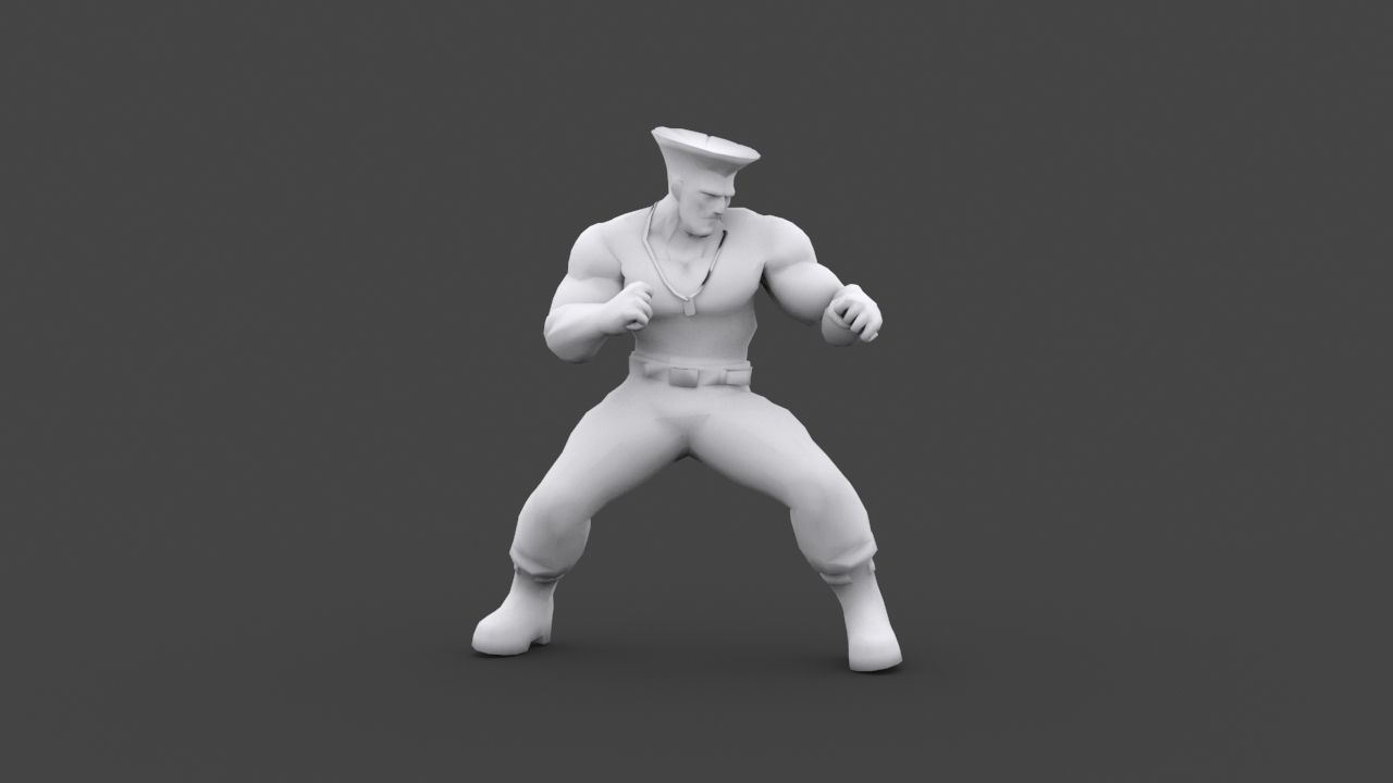 GUIL-002 Idle Fight Low-poly 3D model_4