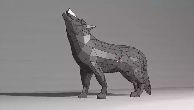 wolf lowpoly 3d model