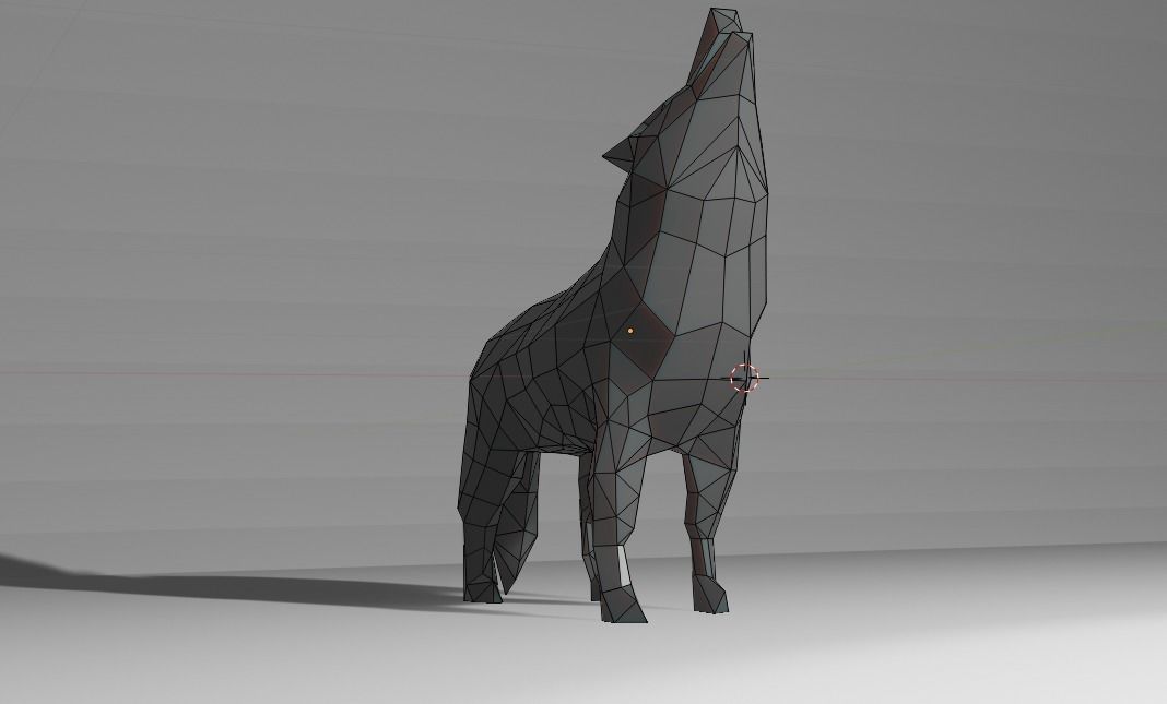 wolf lowpoly 3d model 3D print model_1
