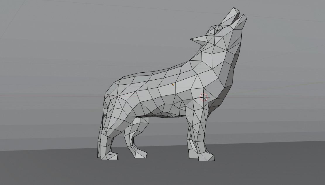 wolf lowpoly 3d model 3D print model_6