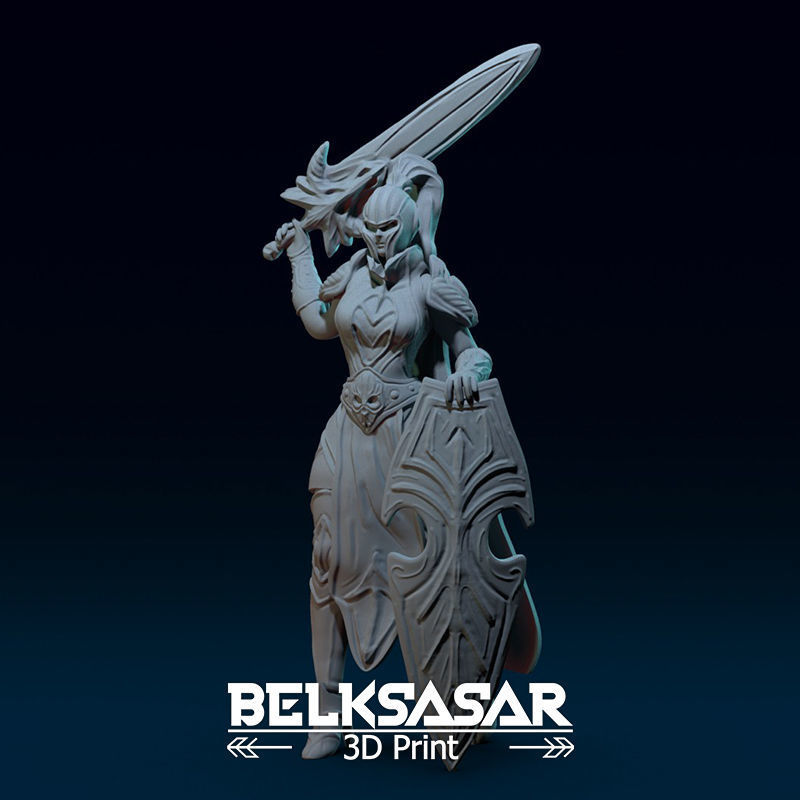 Fantasy Female Warrior  3D print model_2