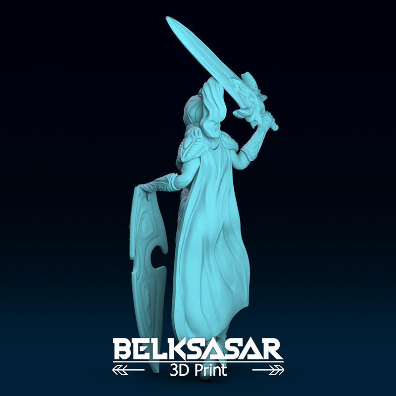Fantasy Female Warrior  3D print model_5