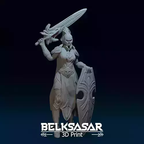 Fantasy Female Warrior  3D print model
