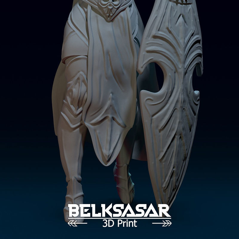 Fantasy Female Warrior  3D print model_6