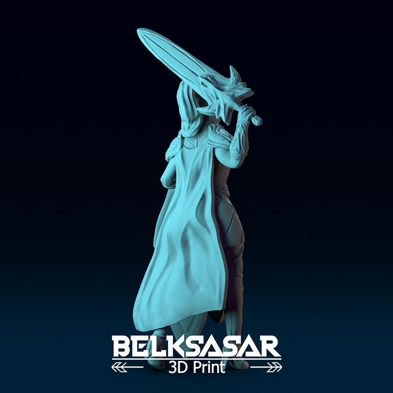 Fantasy Female Warrior  3D print model_9