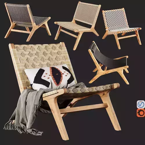 NAIROBI Garden Armchairs Collection Low-poly 3D model