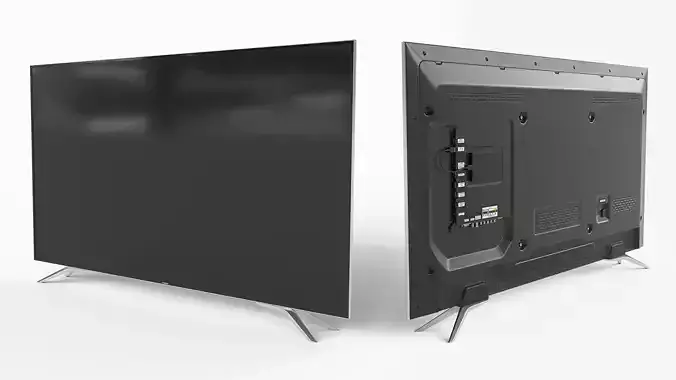 Widescreen TV Set  Low-Poly
