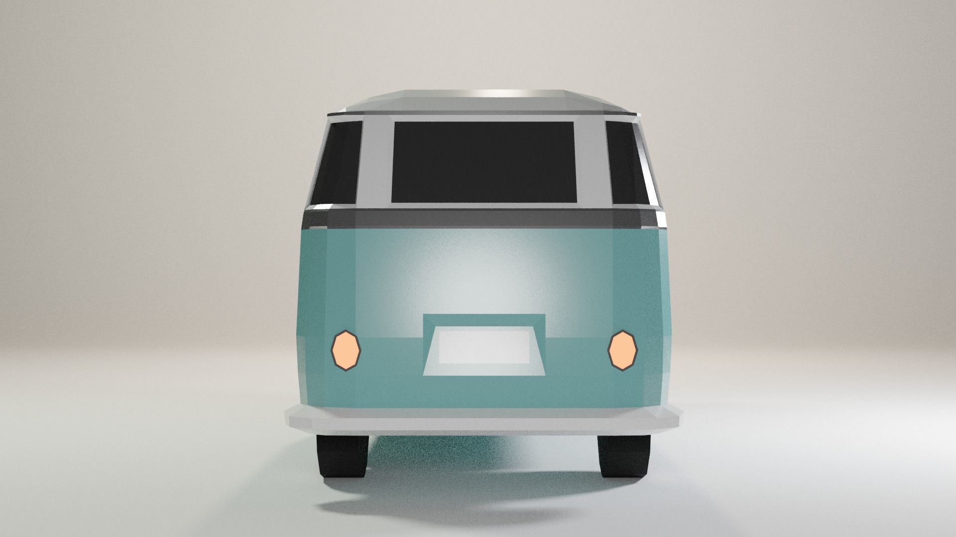 VW Camper  Low-poly 3D model_6